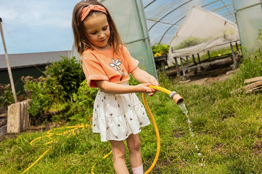 Freckle & Sprout Smock Skirt Beez Print | Off White