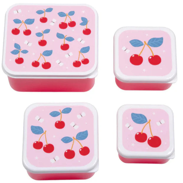 A Little Lovely Company Lunch & Snack Box Set | Cherries