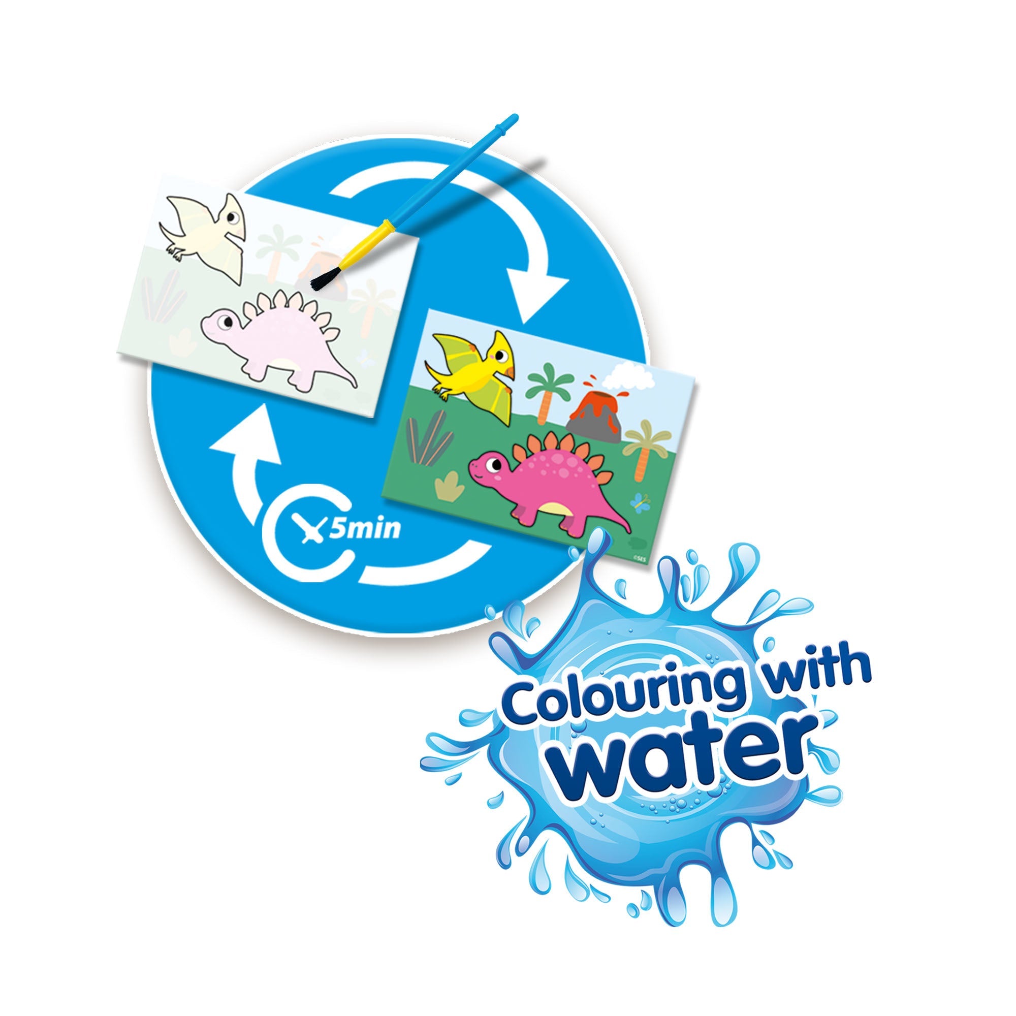 SES Creative My First | Coloring With Water Dinos