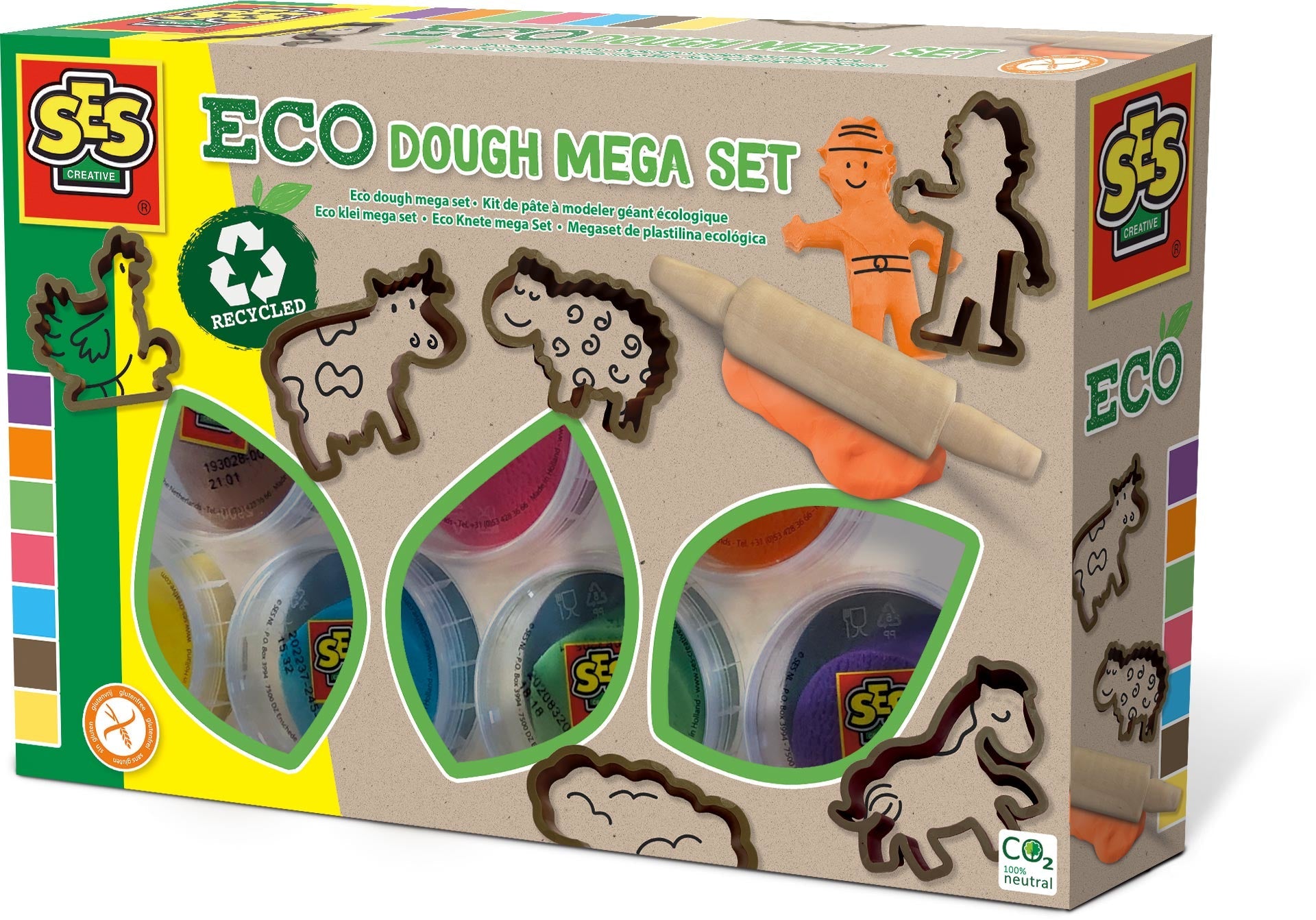 SES Creative Eco Clay Mega Set (7X90Gr With Tools)