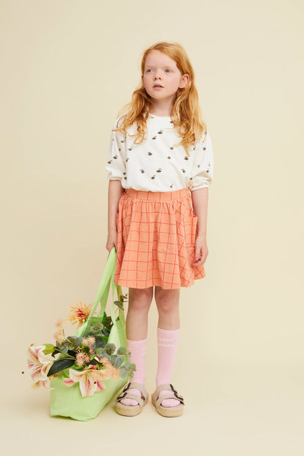 Freckle & Sprout Skirt Pockets Check Print | Blush