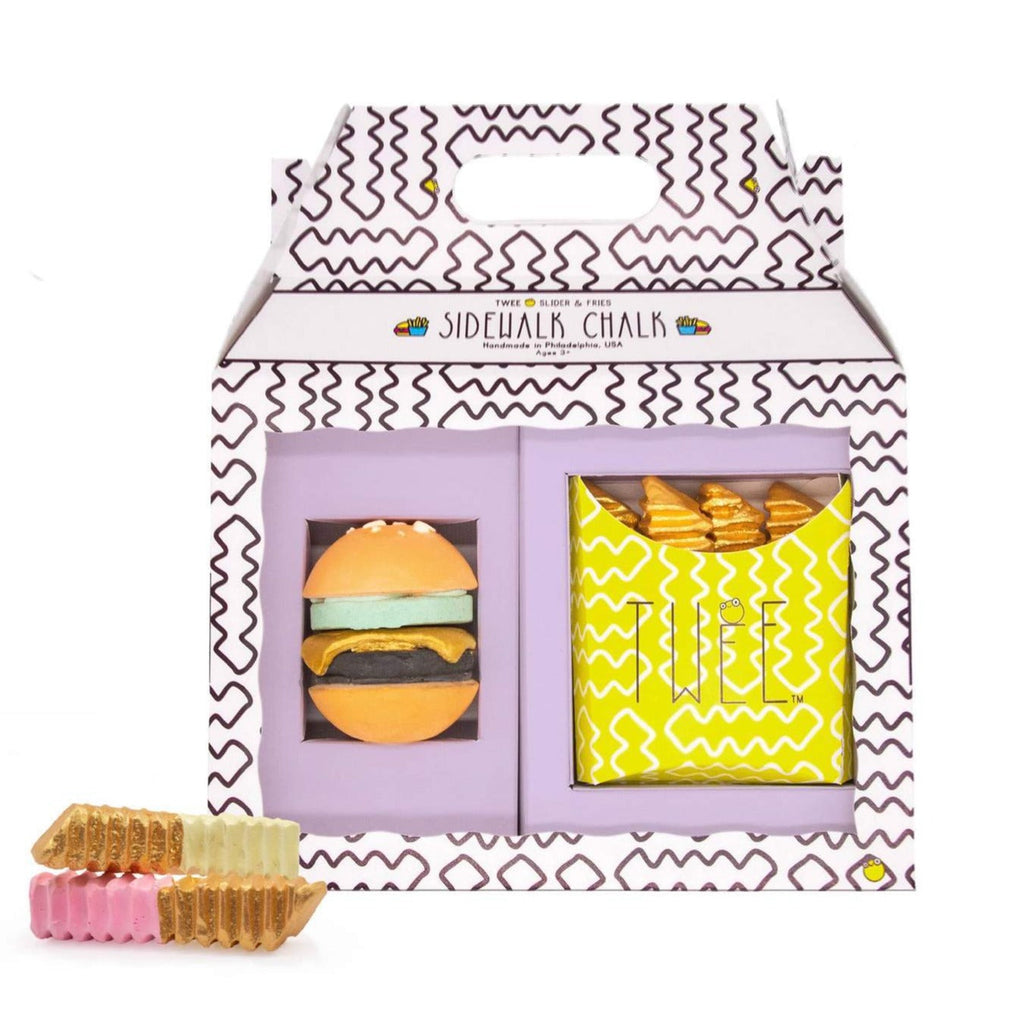 * Two Sidewalk Chalk | Hamburger with fries