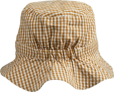 * Liewood Sander Sun Hat | Check Golden Caramel/Sandy