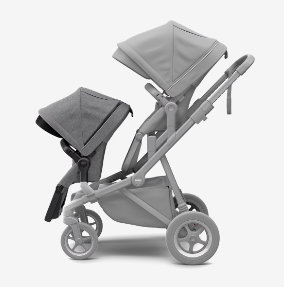 Thule Sleek Seat for Double Buggy | Black/Grey Melange