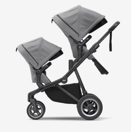 Thule Sleek Seat for Double Buggy | Black/Grey Melange