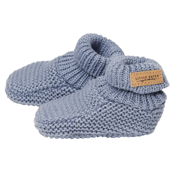 Little Dutch Knitted baby slippers 0-6M | Blue