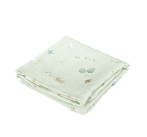 Little Dutch Swaddle Cloth Set Hydrophilic 70x70cm | Little Farm Olive