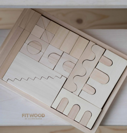 Fitwood Wooden Block Set 33 Pieces | Huvila