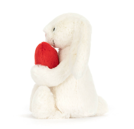 Jellycat Plush Toy Bashful Red Love Heart Bunny