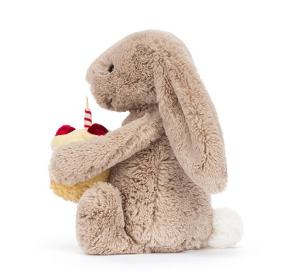 Jellycat Plush Toy Bashful Beige Bunny Birthday