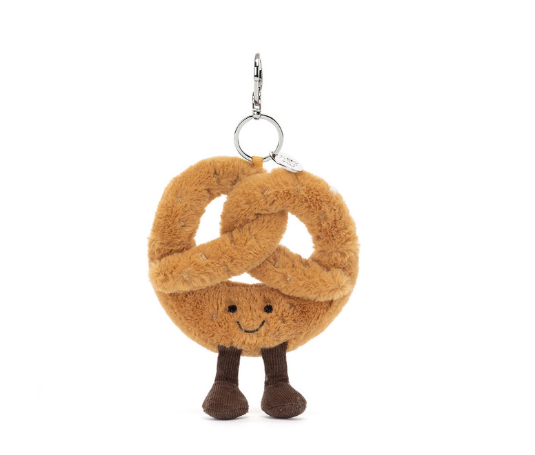 Jellycat Plush Toy Keychain Amuseables Pretzel