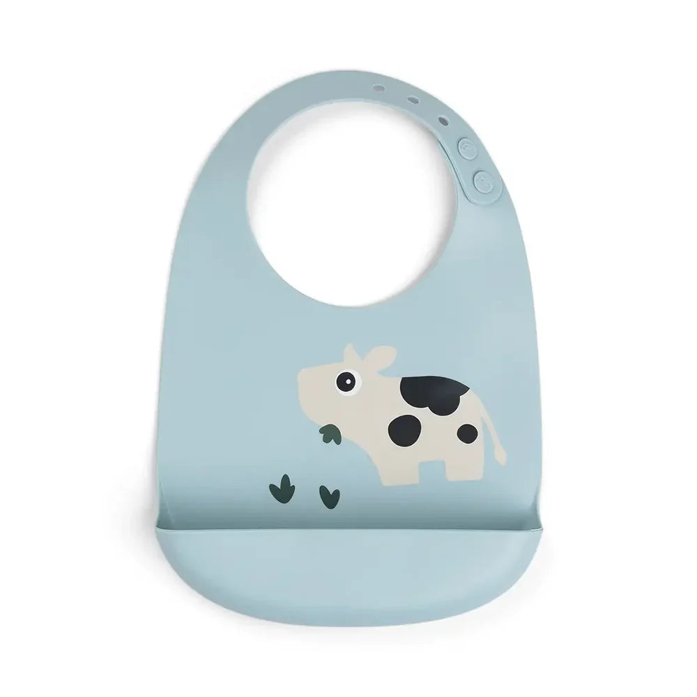 Done By Deer Silicone Bib Dotti Blue