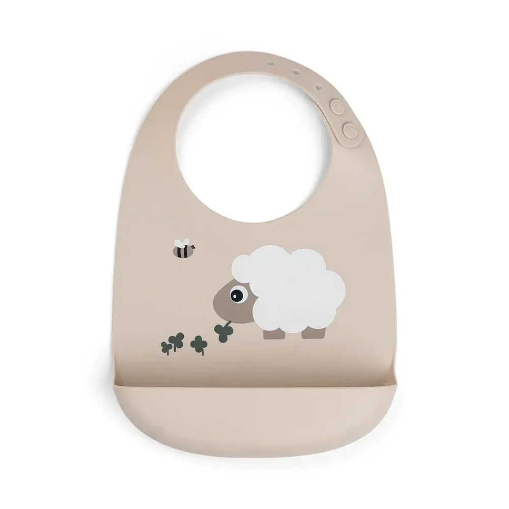 Done By Deer Silicone Bib Sheepy Sand