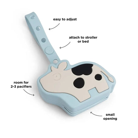 Done By Deer Silicone Pacifier Holder Dotti Blue