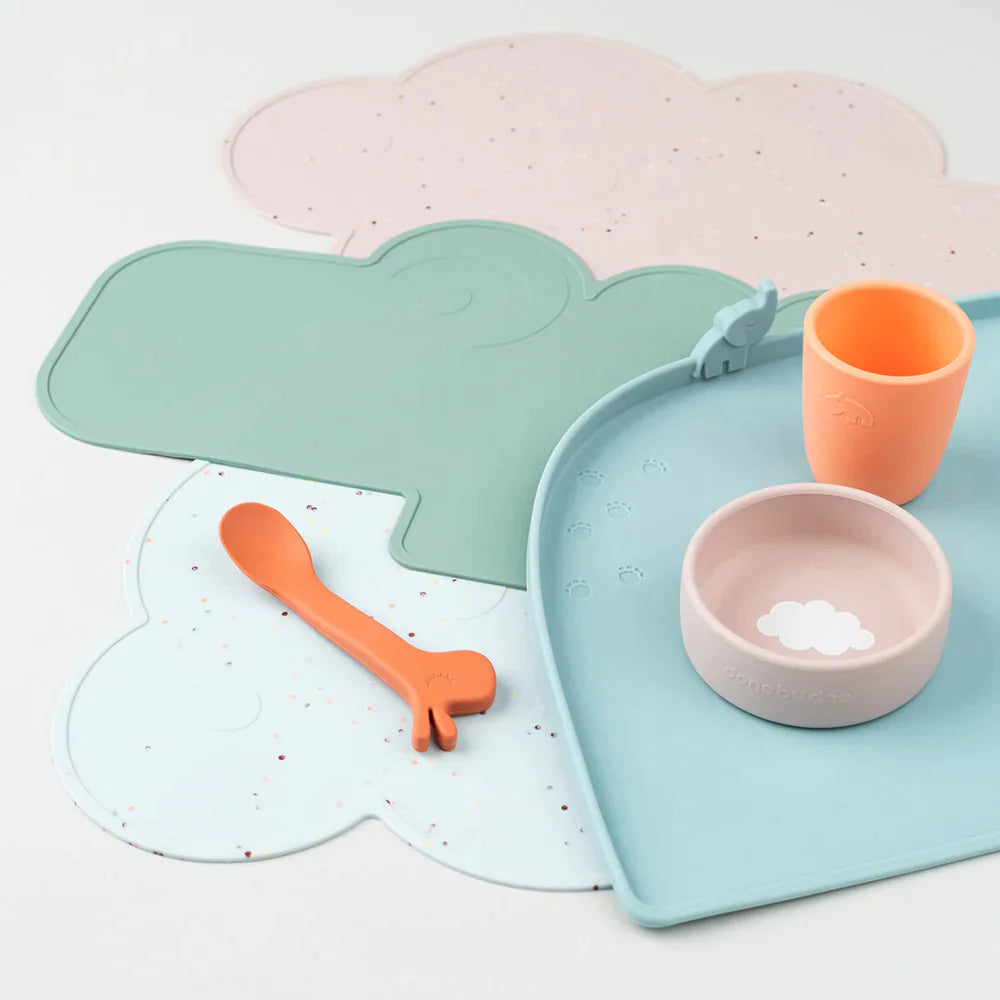 Done by Deer Silicone Placemat | Confetti blue