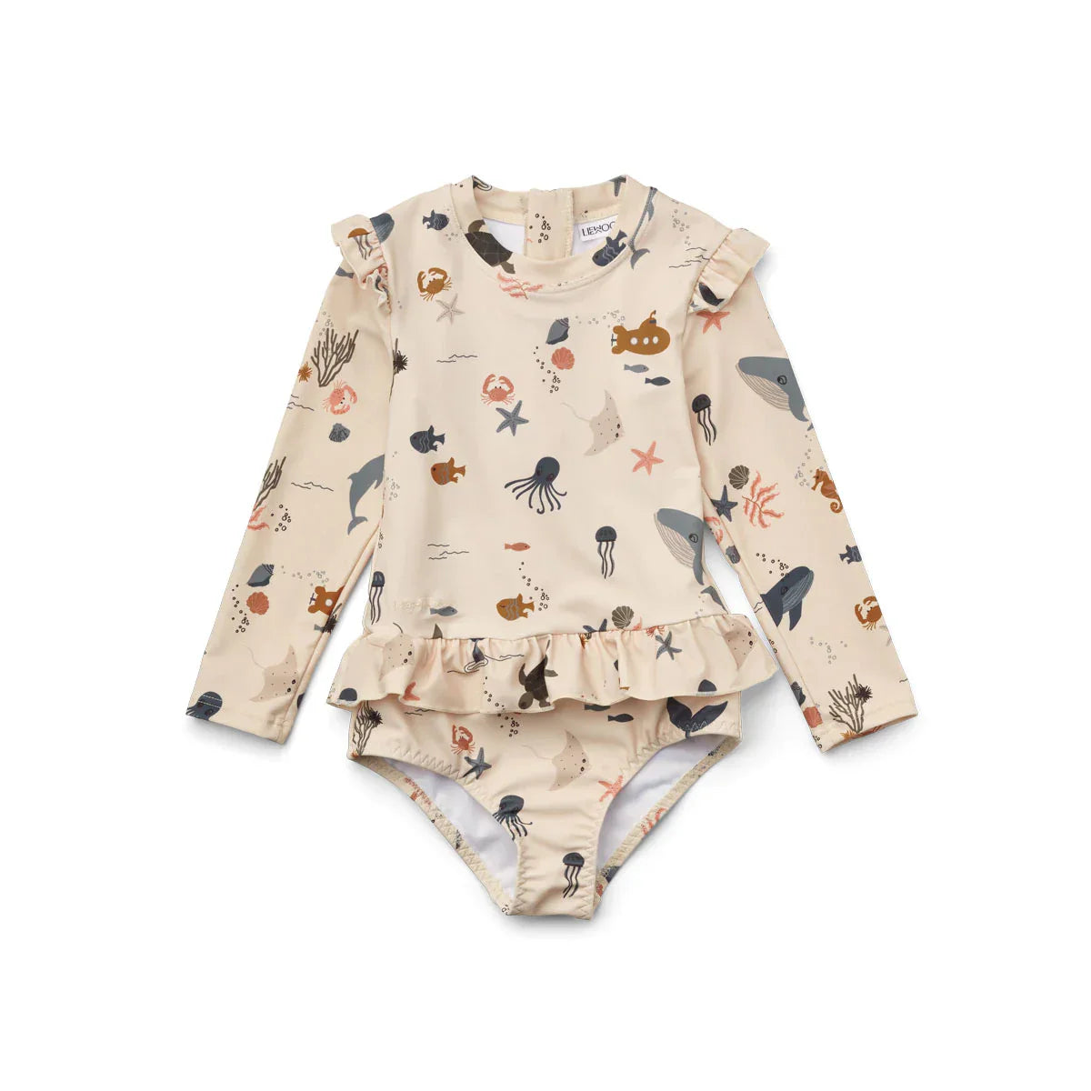 Liewood Sille Swim Jumpsuit 2-3Y | Sea Creature /Sandy Mix