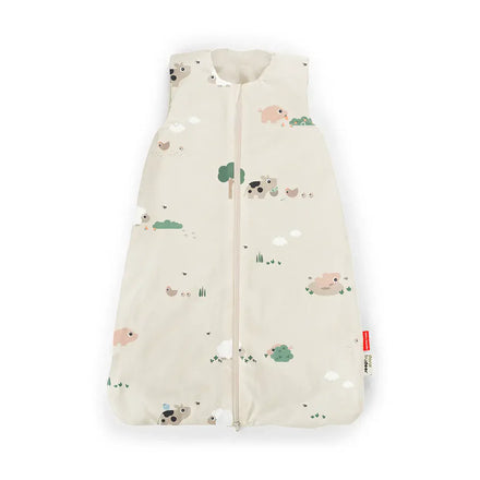 Done By Deer Sleeping Bag TOG2.5 Tiny Farm Sand 70 cm