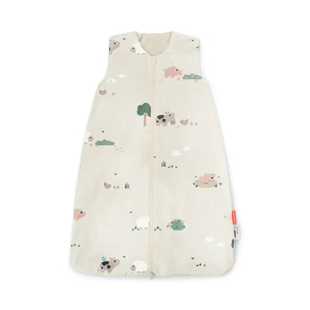 Done By Deer Sleeping Bag TOG1.0 Tiny Farm Sand 90 cm