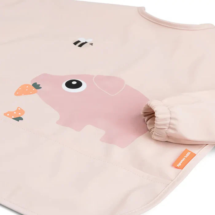 Done By Deer Waterproof Bib With Sleeves | Tiny Farm Powder