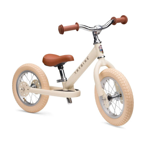 Trybike Steel Balance Bike | Vintage Cream - Available from 31/01/2024
