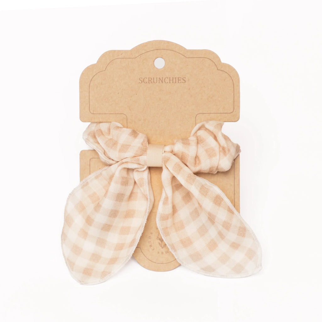 Mrs. Ertha Bow Scrunchie | Soft Squares