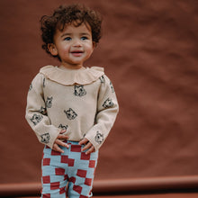 Sproet & Sprout Romper Knitted Squirrel Print | Nougat