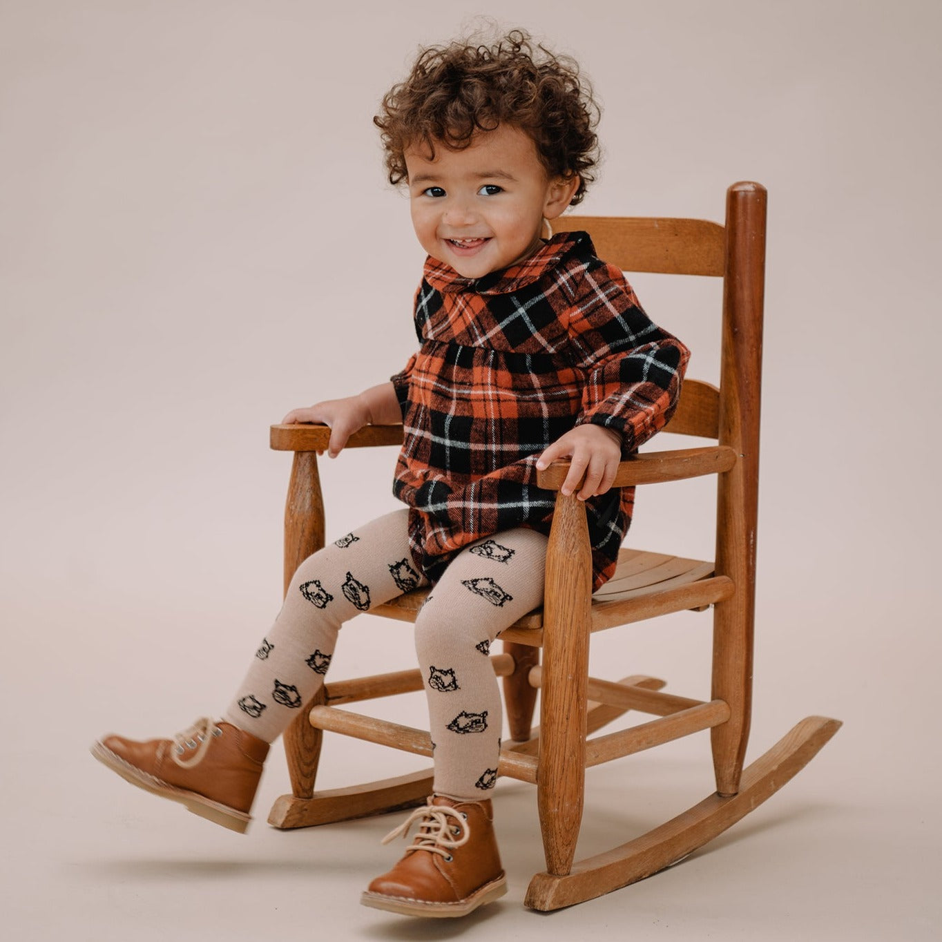 Sproet & Sprout Romper Flannel Check Loose Fit | Barn Red