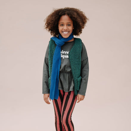 Sproet & Sprout Teddy Gilet | Smoke pine