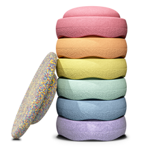 Stapelstein Bundle Edition Pastel Set 6 + 1 Balance Board