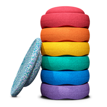 Stapelstein Winter Special Rainbow Set 6 + GRATIS Balance Board | Classic