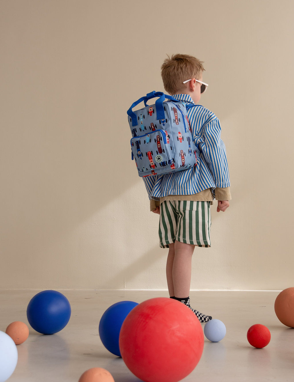 Studio Ditte Backpack Toddler Small | Race Car Blue