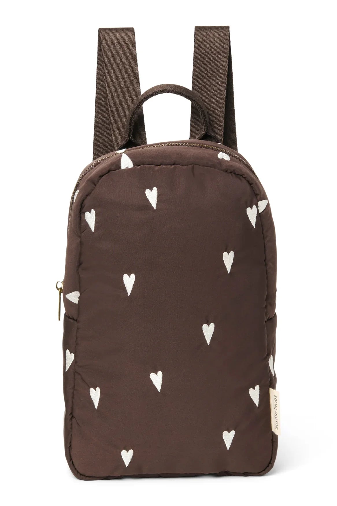 Studio Noos Mini Backpack Brown Puffy Hearts