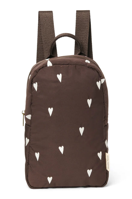 Studio Noos Mini Backpack Brown Puffy Hearts