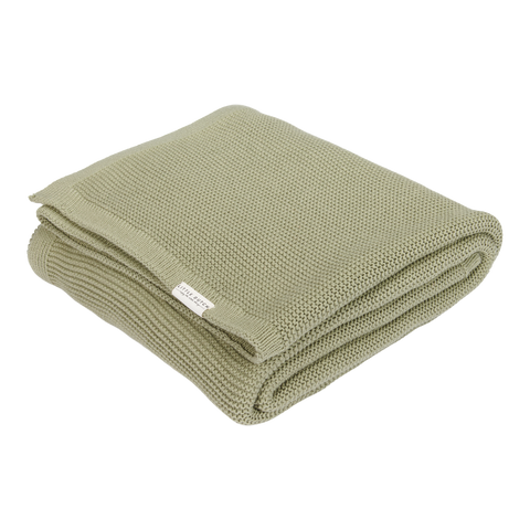 LIttle Dutch knItted crib blanket 110x140cm beige | Olive
