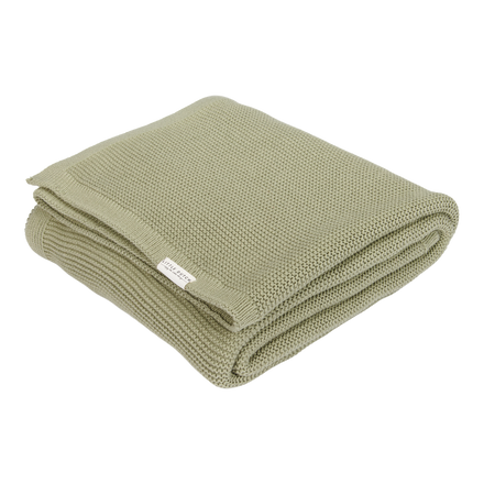 LIttle Dutch knItted crib blanket 70x100cm | Olive