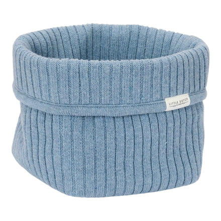 Little Dutch Commodemandje Klein Gebreid Pure Denim Blue | Blauw