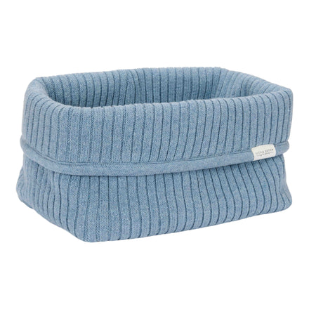 Little Dutch Commodemandje Groot Gebreid Pure Denim Blue | Blauw