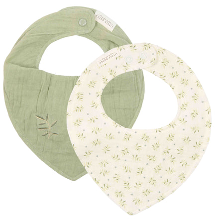 Little Dutch Bandana Slab Hydrofiel Set Van 2 Blueberry Leaves & Sage | Groen