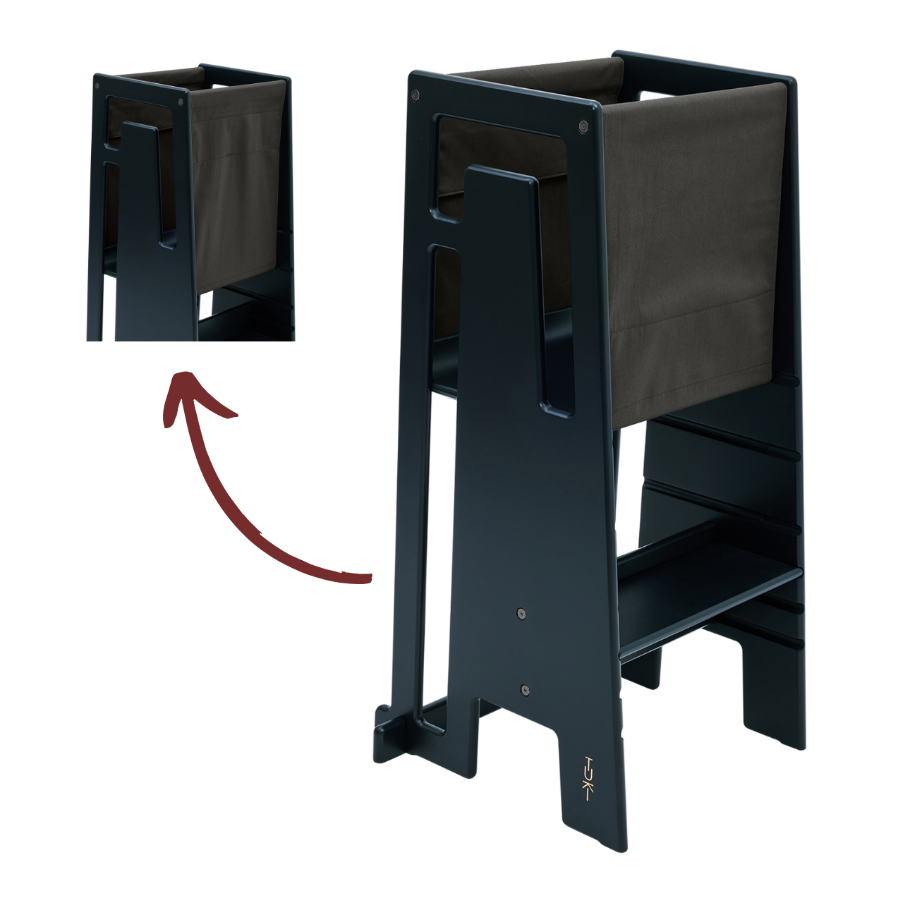 Tuki Discovery Cloth for Learning Tower | Dark Olive