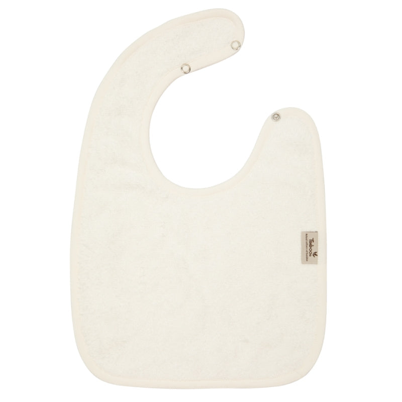 Timboo Bib Bamboo 26x38cm With Snap Button | Daisy White