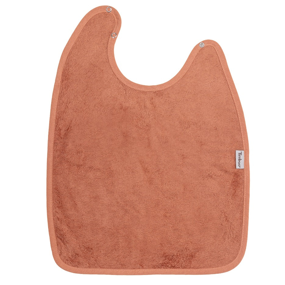 Timboo Bamboo XXL Bib 37x50cm With Snap Button | Sunrise Orange