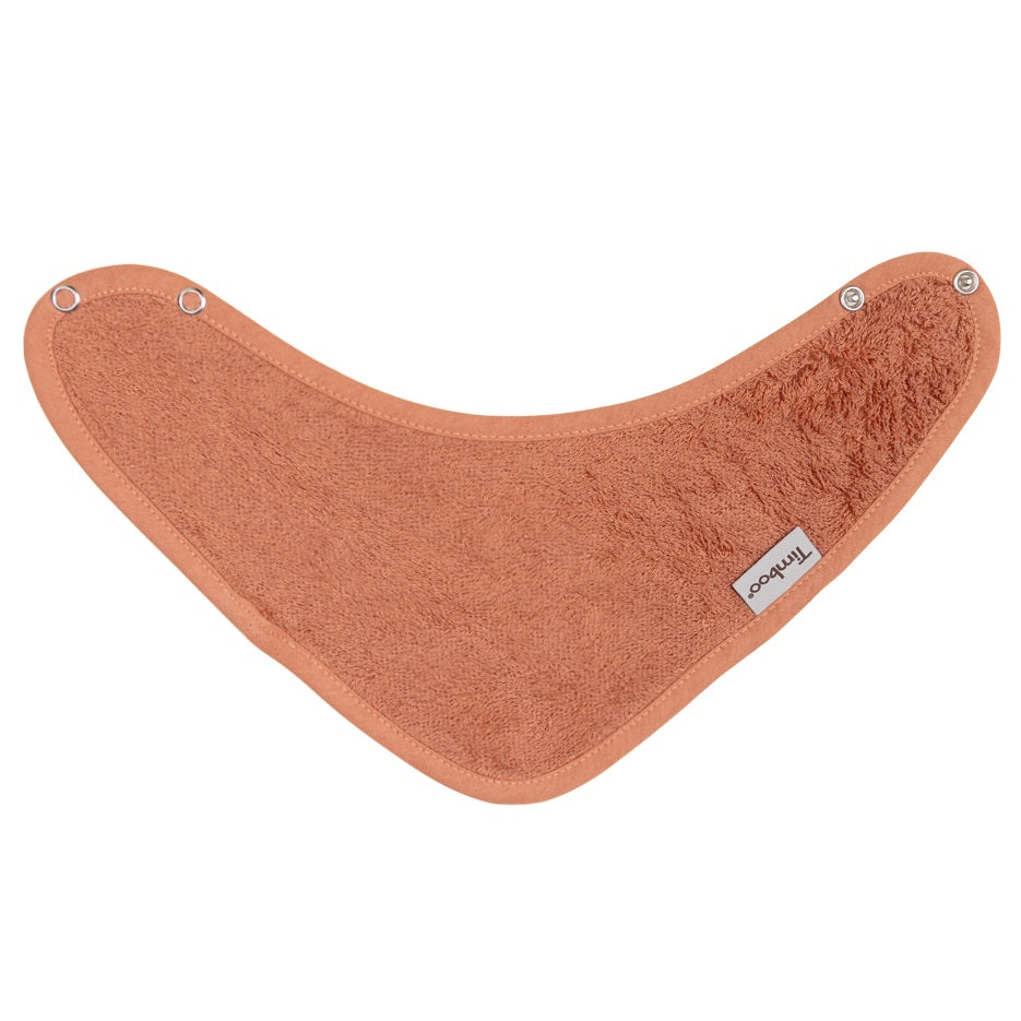 Timboo Bandana Slab Bamboo Bib Double Layer | Sunrise Orange