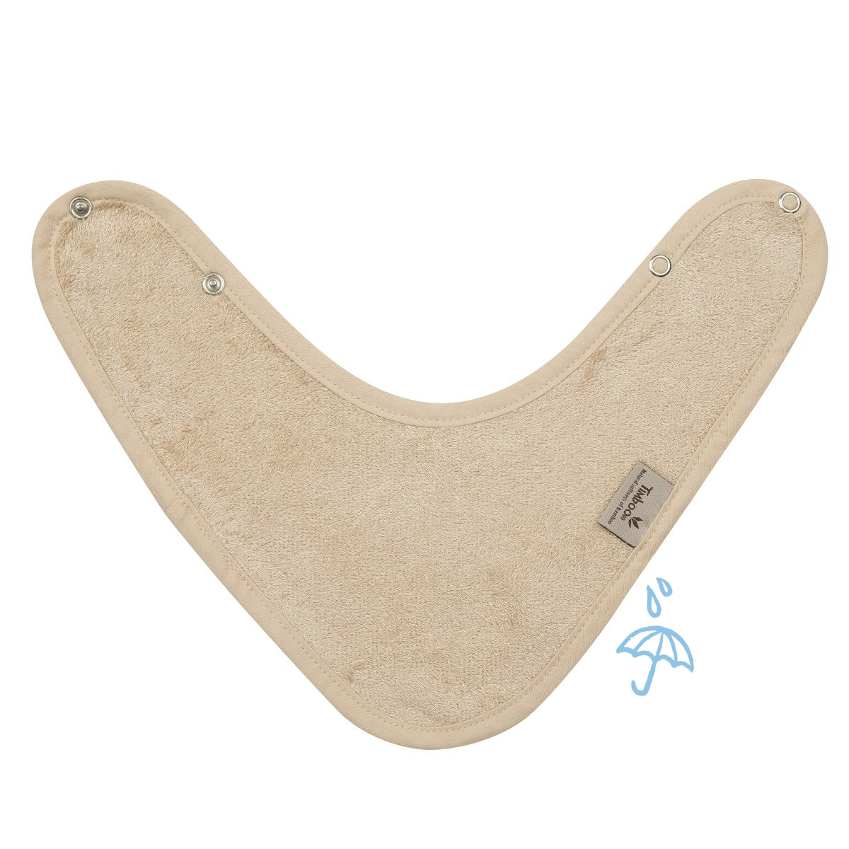Timboo Bandana Bib Bamboo Waterproof | Frosted Almond