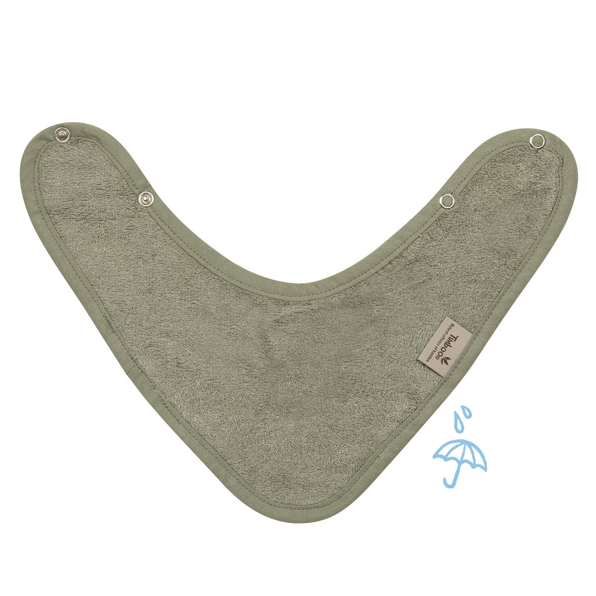 Timboo Bandana Bib Bamboo Waterproof | Whisper Green