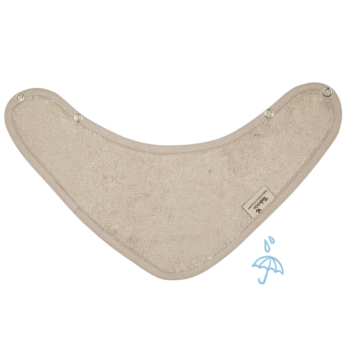 Timboo Bandana Bib Bamboo Waterproof | Feather Grey