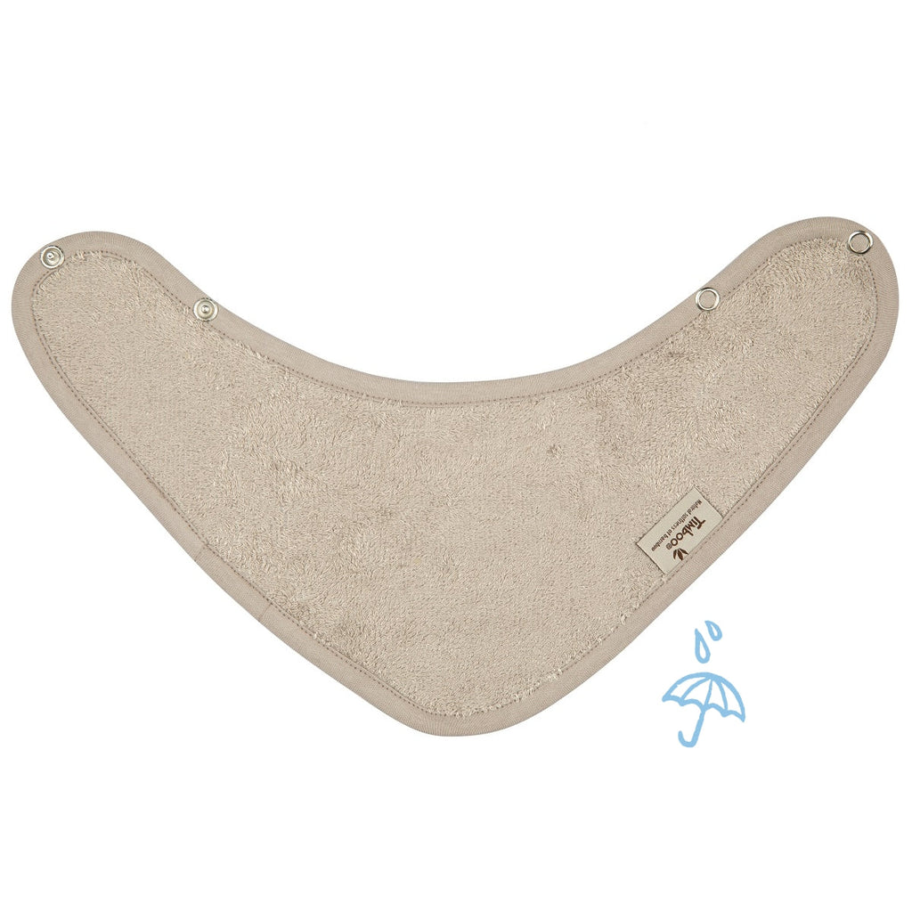 Timboo Bandana Bib Bamboo Waterproof | Feather Grey