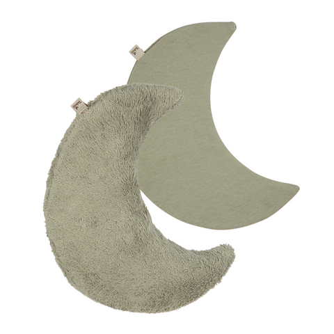 Timboo Cuddly Huffed Cushion Relaxing Heat Moon | Whisper Green