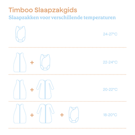 Timboo 4-season Sleeping bag Bamboo 70cm | Daisy WhIte