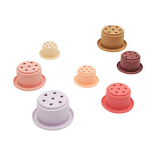 OYOY Silicone Stacking blocks Stacking Tower | Cherry Red /Vanilla