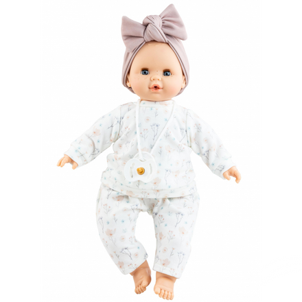 Paola Reina Doll with mechanism | Sonia light blue flower print 36cm